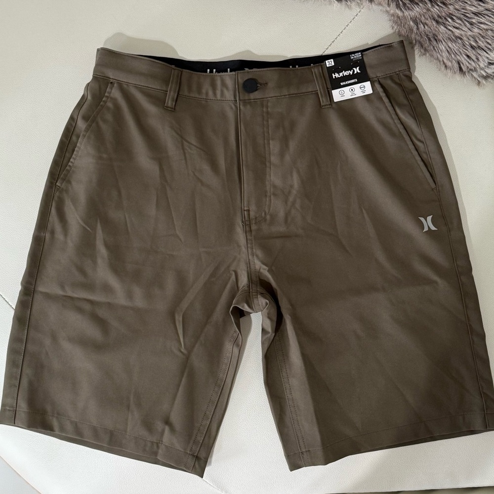 Hurley Men’s Woodlands Brown All Terrain Hybrid Stretch Walk Shorts size 32